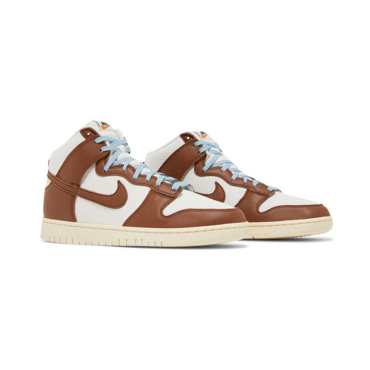 Nike Men`s Dunk High Prm Vintage DQ8800-200 Pecan/sail/white SZ 7-15 - Pecan/Sail/White