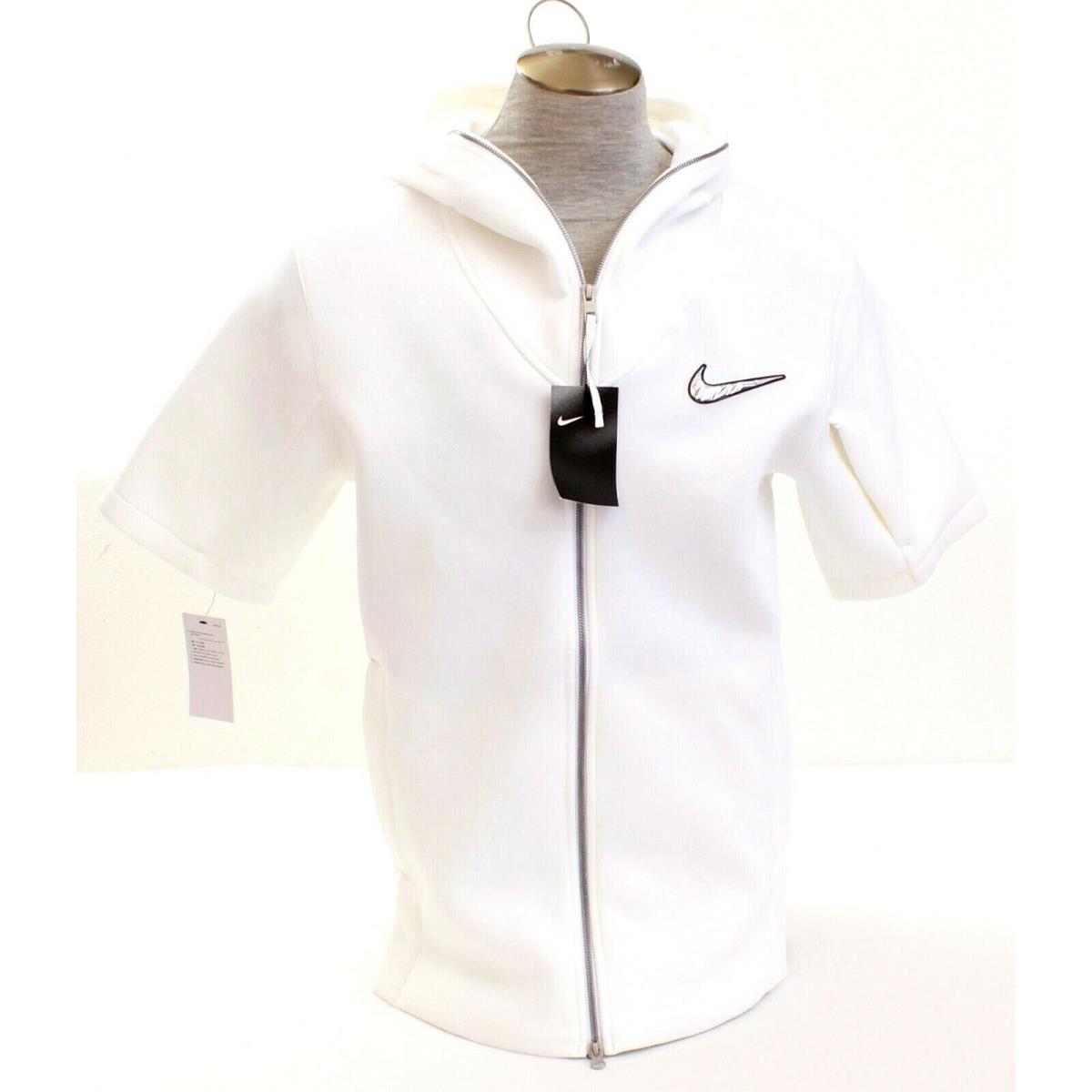 Nike Therma White Short Sleeve Zip Front Training Hoodie Men s SporTipTop