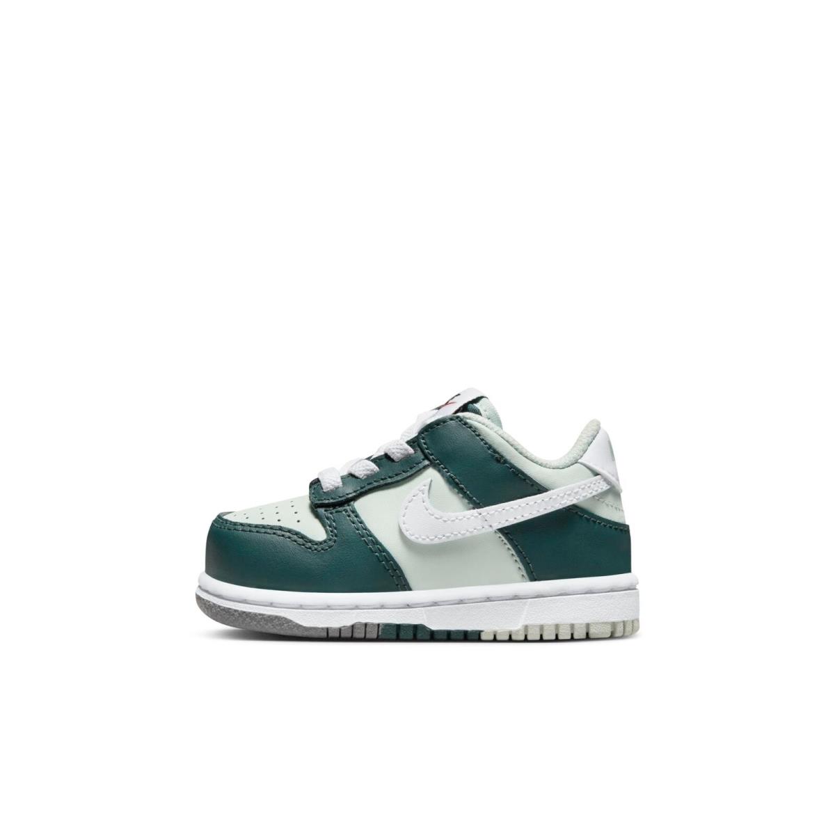 FB9107-300 Toddlers Nike Dunk Low `split Deep Jungle` TD - Deep Jungle/White/Light Silver/Deep Jungle/White