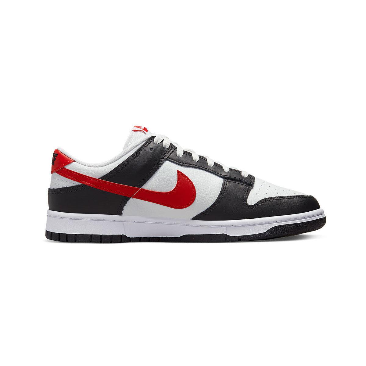 Nike Men`s Dunk Low Retro Red Swoosh Panda FB3354-001 SZ 8-15 DS - Black/White/Red