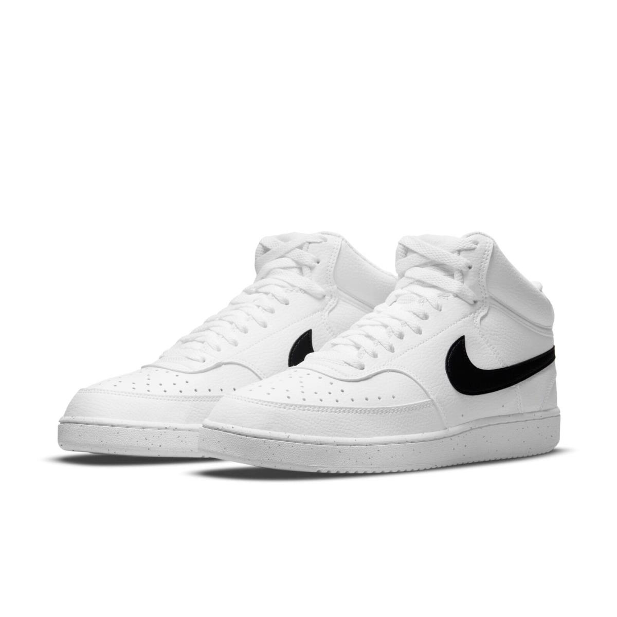 DN3577-101 Mens Nike Court Vision Mid NN - White/White/Black