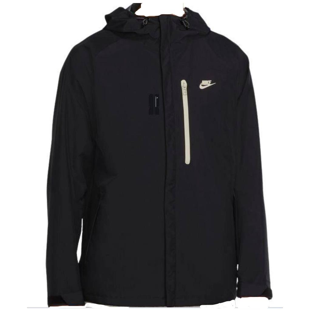 Nike Men`s Storm-fit Legacy Hooded Shell Jacket Black/ White DM5499-010 g