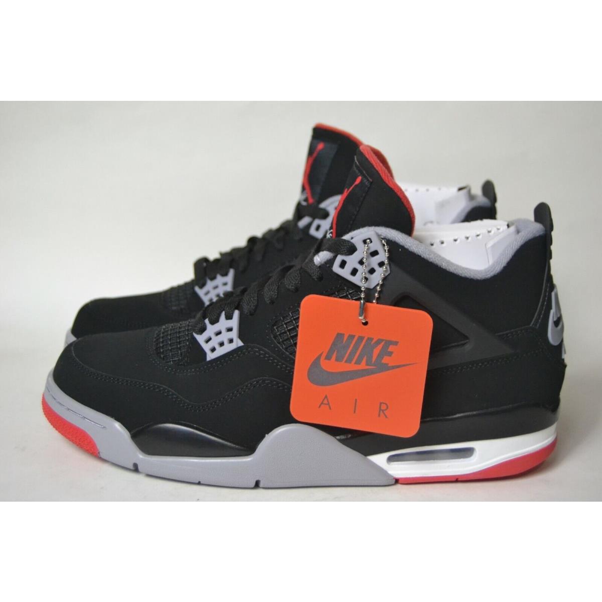 Mens Nike Air Jordan 4 Retro OG Black Cement 308497-060 2019 Bred IV