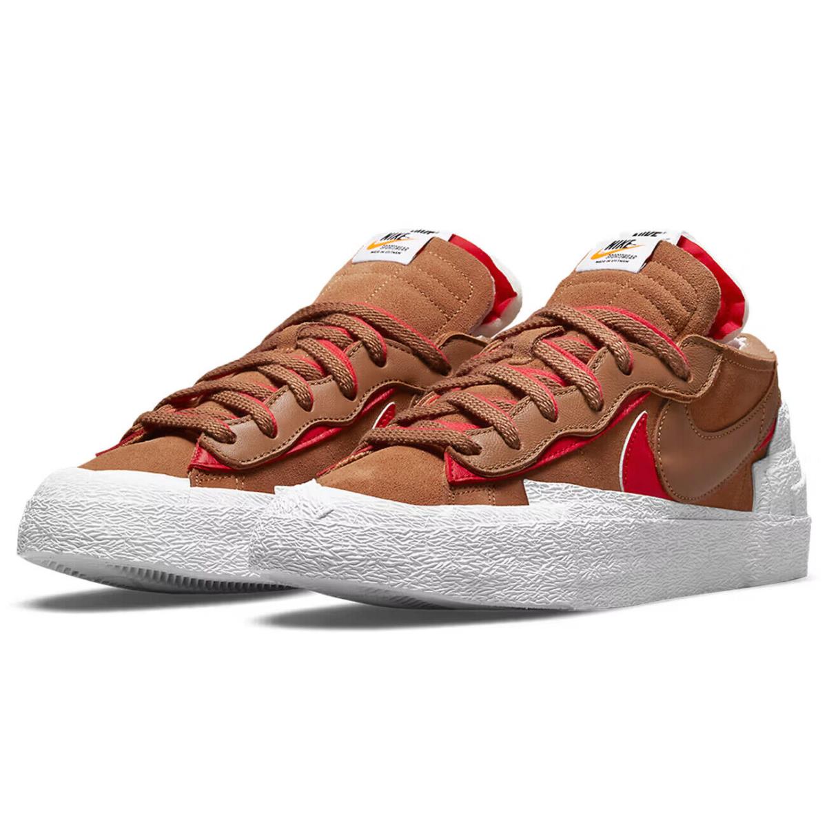 Nike Blazer Low Sacai DD1877 200 British Tan Men`s Fashion Sneakers - Brown