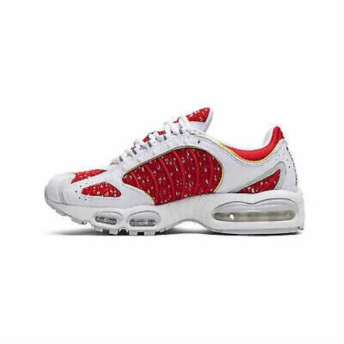 Nike Men`s Air Max Tailwind 4 Supreme AT3854-100 White/red SZ 5-15