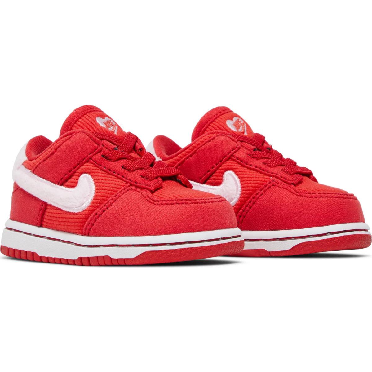 FZ3551-612 Toddlers Nike Dunk Low `valentine`s Day 2024 TD ` - Fire Red/Pink Foam/Light Crimson/White/Team Red