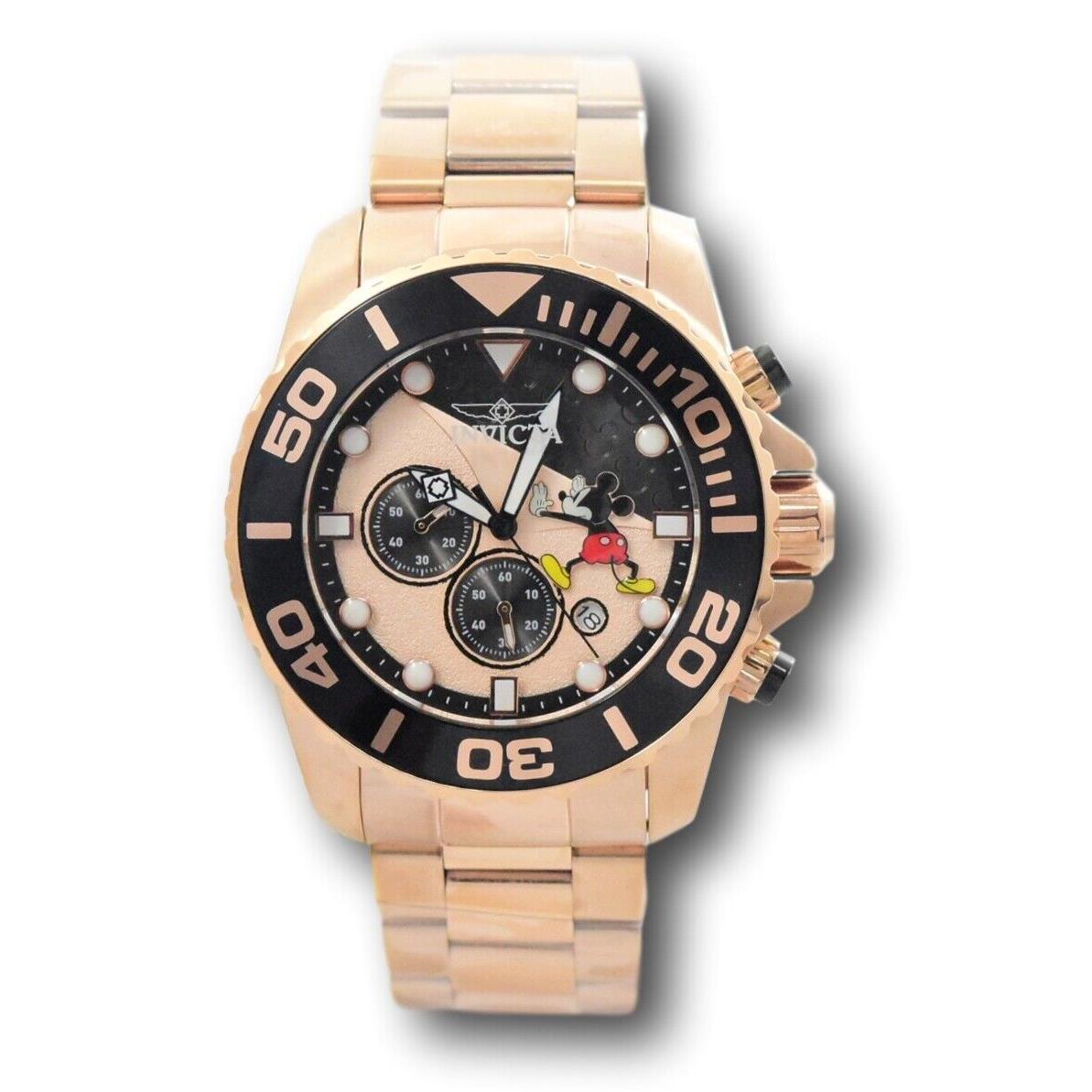 Invicta Disney Limited Ed Men`s 50mm Mickey Rose Gold Chronograph Watch 32450