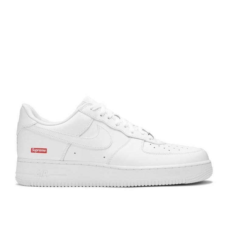 Nike Air Force 1 Low Supreme `box Logo White` CU9225-100 Ships Now