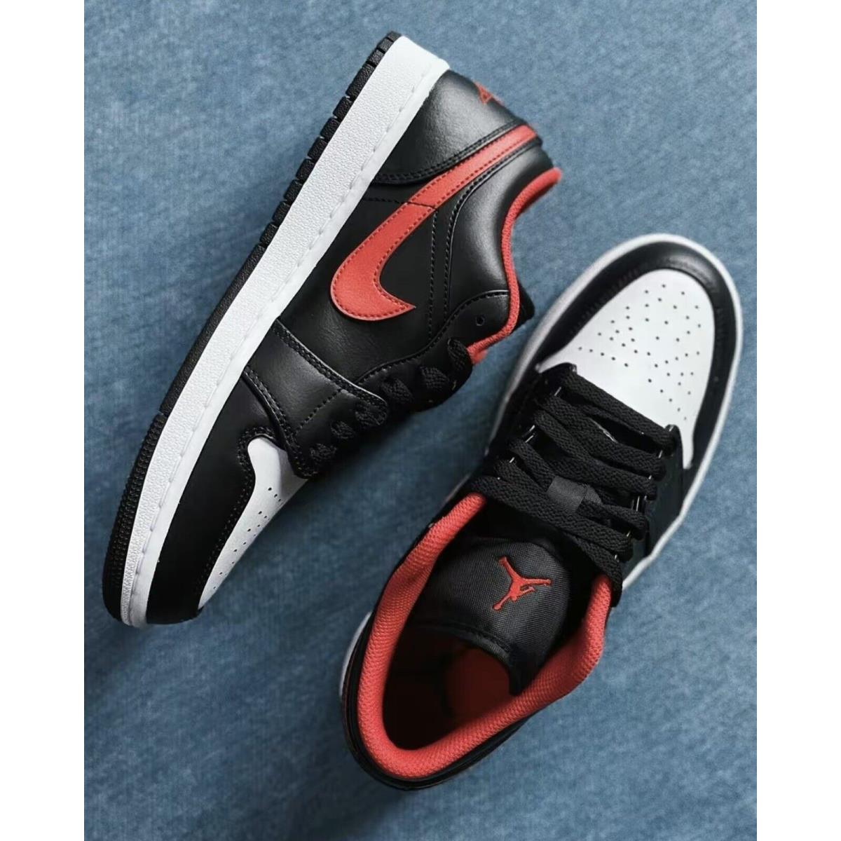 Nike Air Jordan 1 Low White Toe Bred Basketball 553558-063 Men s 8-13