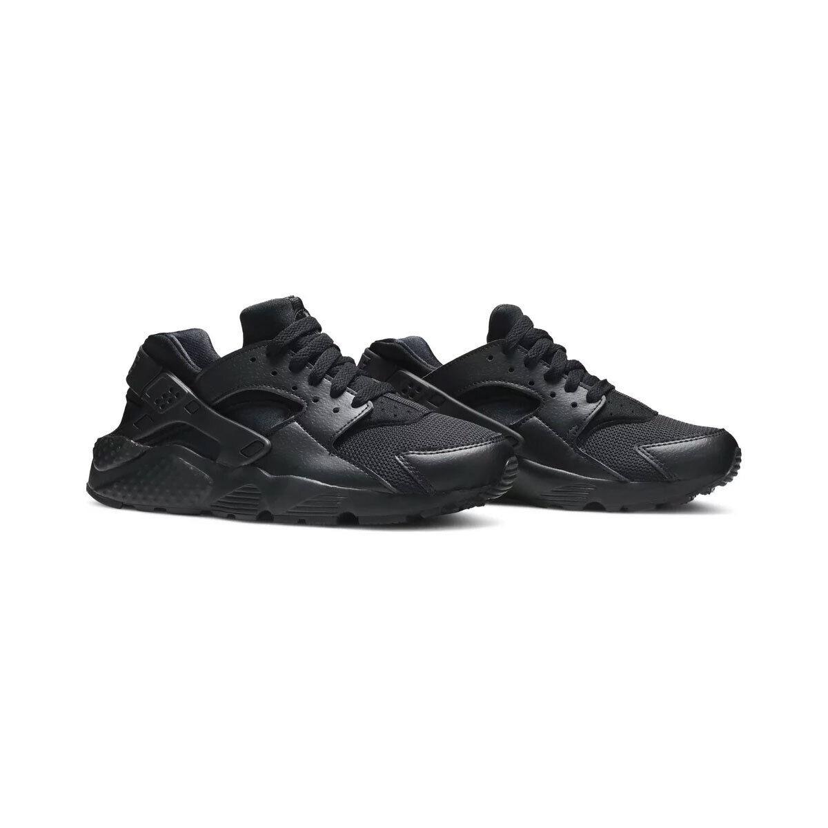 Nike Big Kid`s Huarache Run 2019 654275-016 Triple Black SZ 3Y to 7Y - Triple Black