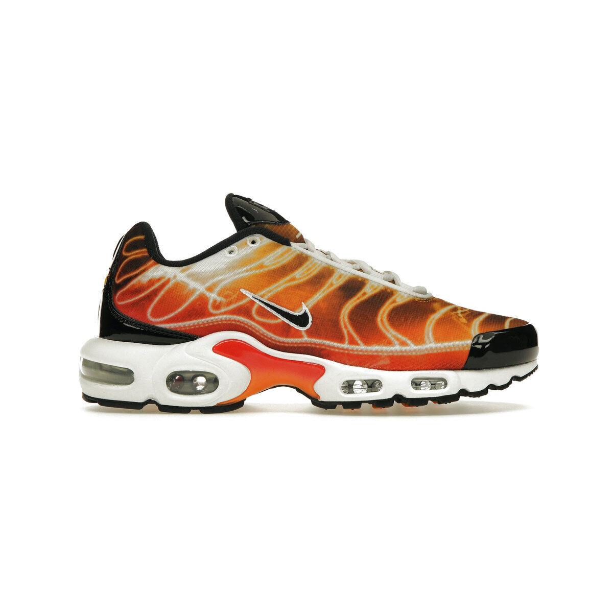 Nike Men`s Air Max Plus Light Photography DZ3531-600 Black/orange/white SZ 3-15 - Black/Orange/White