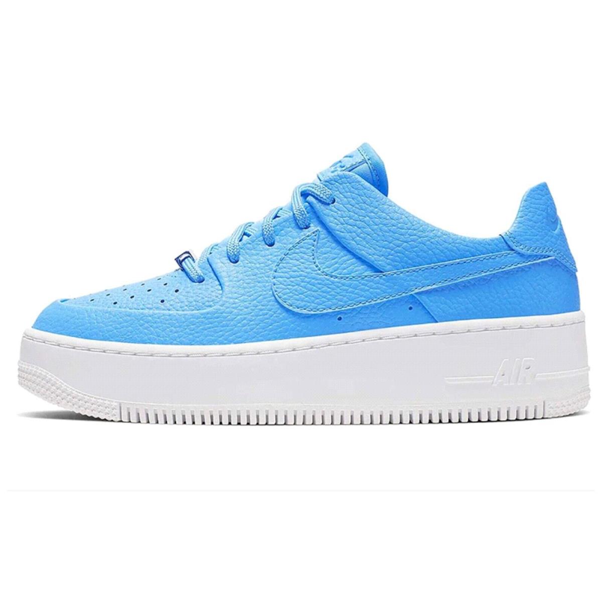 Nike Women`s Air Force 1 Sage Low Sneaker - University Blue