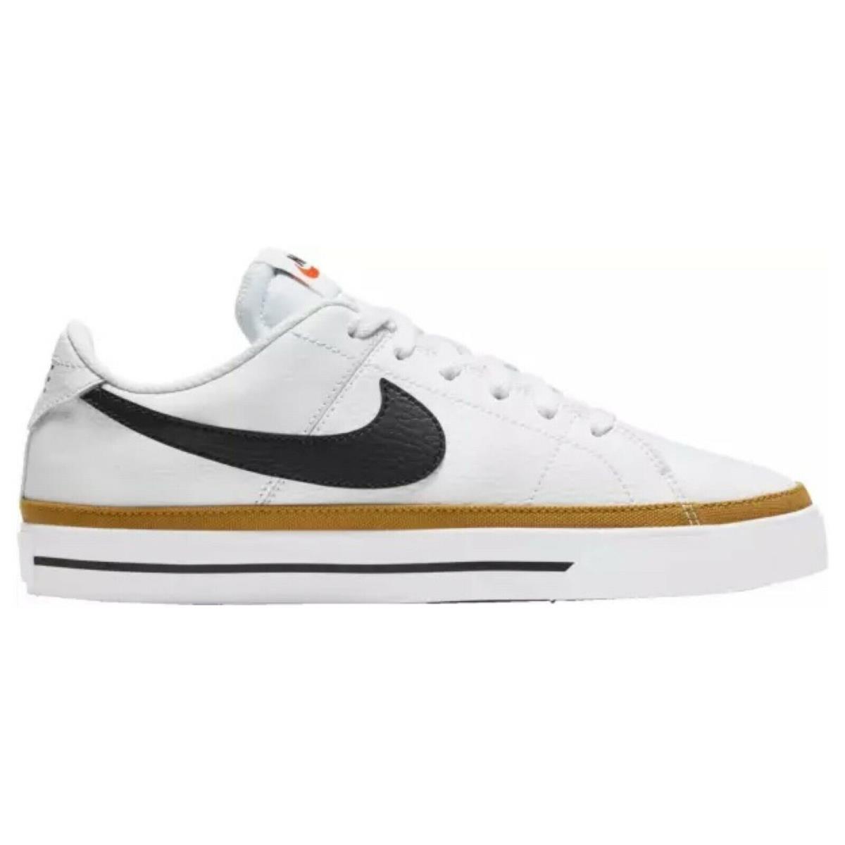 Nike Women`s Court Legacy Sneakers Sport Running Gym Athletic Shoes White Brown - White, Manufacturer: WHITE/BLACK/DESERT OCHRE