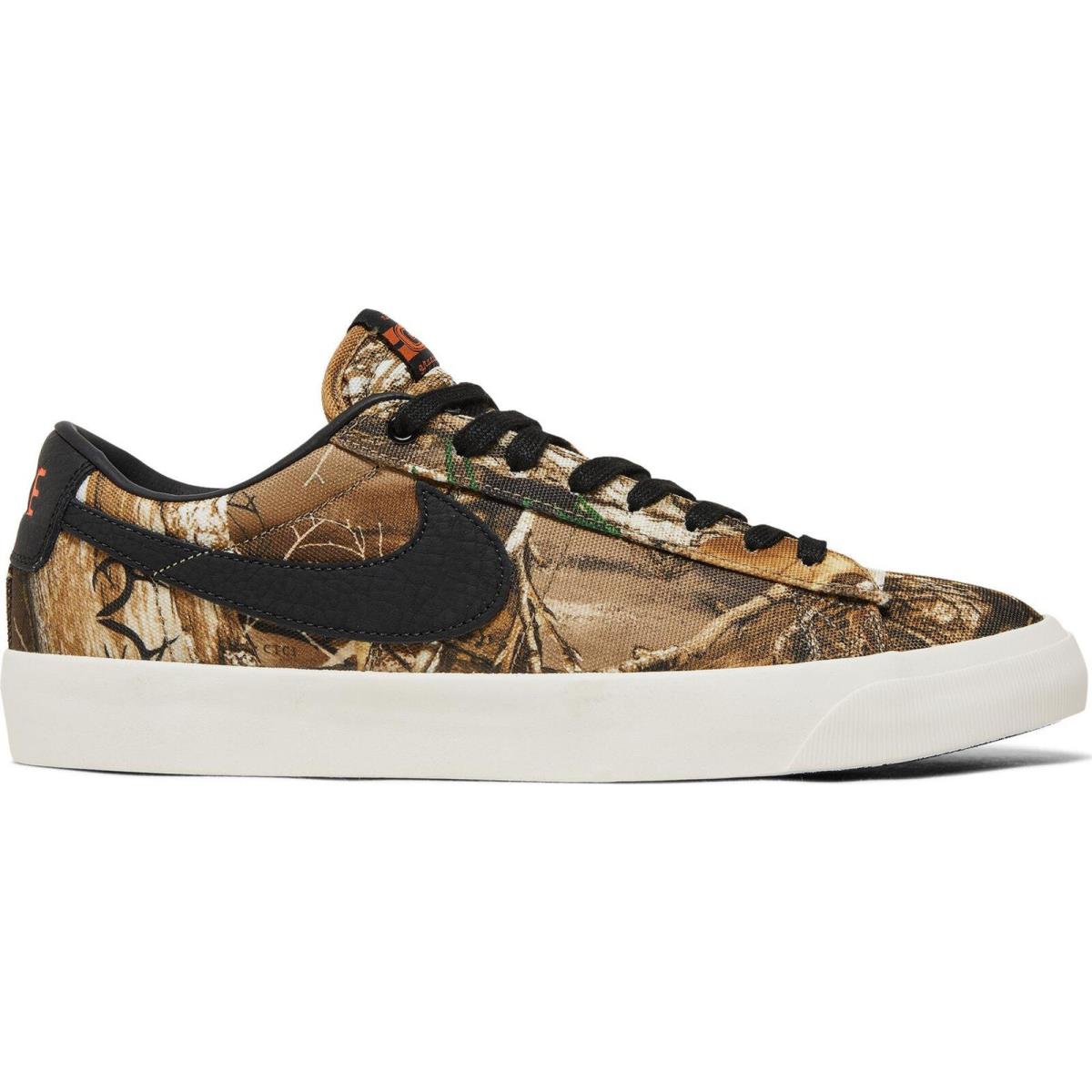 DO9398-001 Mens Nike Blazer Low Pro GT Premium SB `brown Realtree` - Black/Brown Realtree