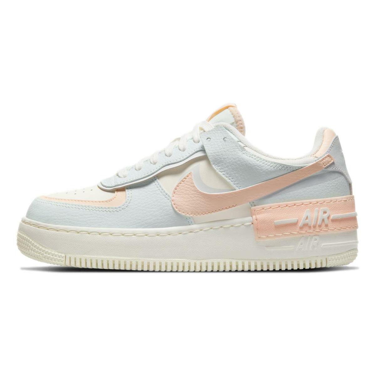 Nike Women`s Air Force Shadow `sail Barely Green` CU8591-104 - Sail/Barely Green-Crimson Tint