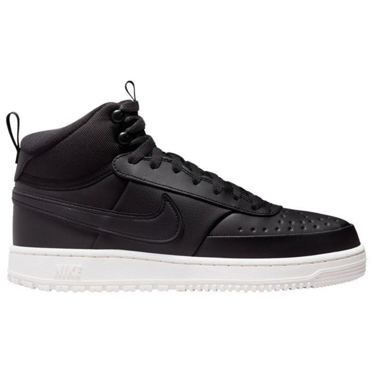 Nike Court Vision Mid Winter Men`s Sneakers Sport Comfort Athletic Shoes Black - Black, Manufacturer: Black/Black