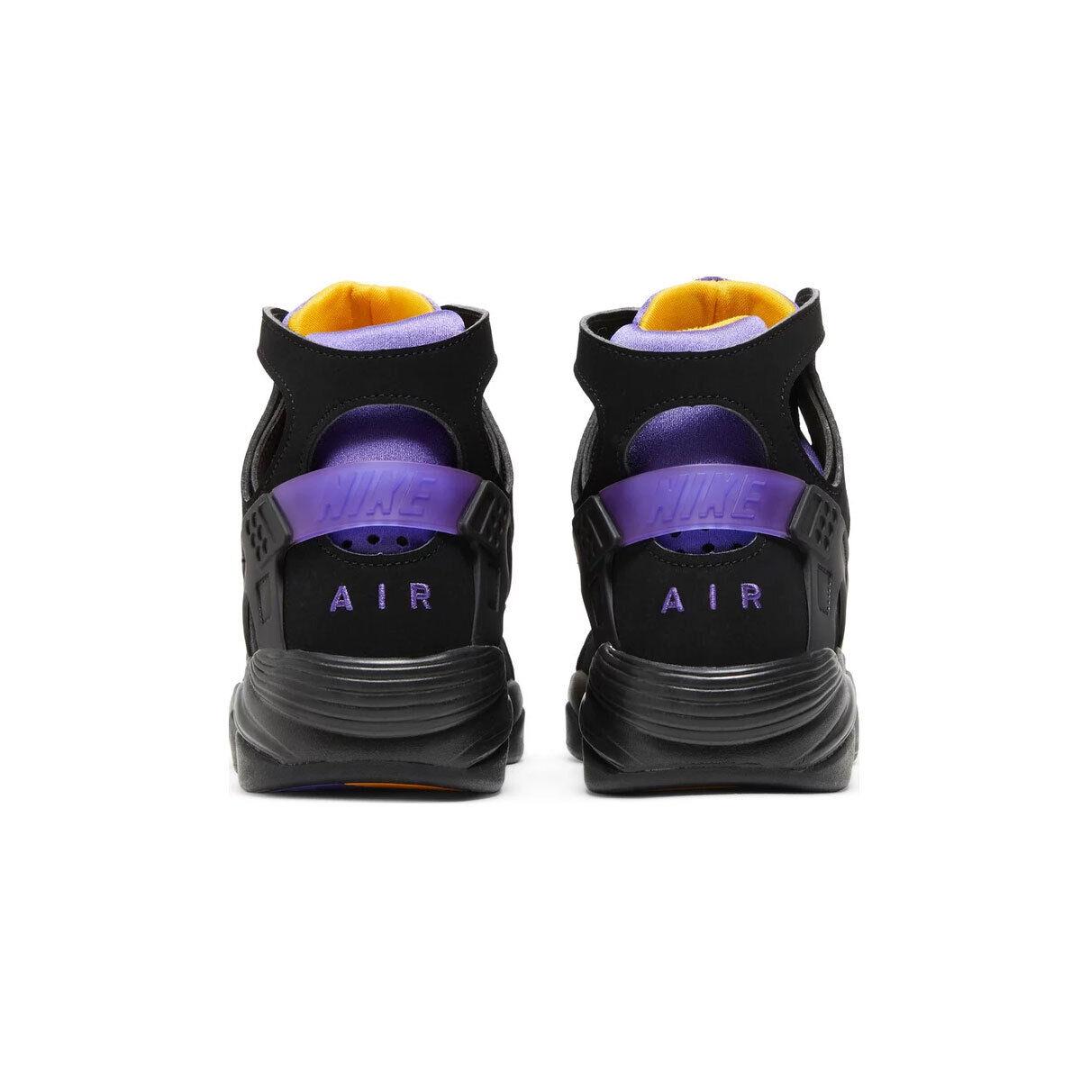 Nike Men`s Air Flight Huarach `lakers Away` FD0188-001 Black/purple SZ 5-15 - Black/Purple Yellow