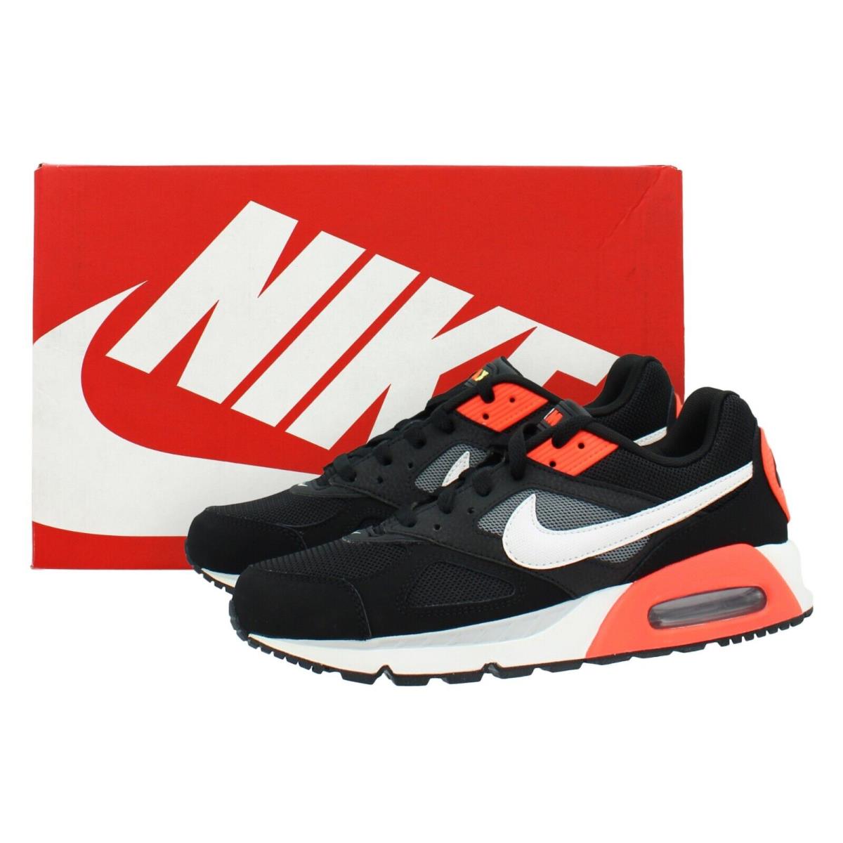 Nike Men`s Air Max Ivo Sneakers 580518 Retro Casual Suede Leather Mesh Sneakers - Black/White/Cool Grey - 016