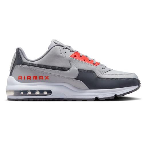 Nike Air Max Ltd 3 Men`s Casual Shoes Wolf Grey Bright Crimson US Sizes 7-14 - Gray