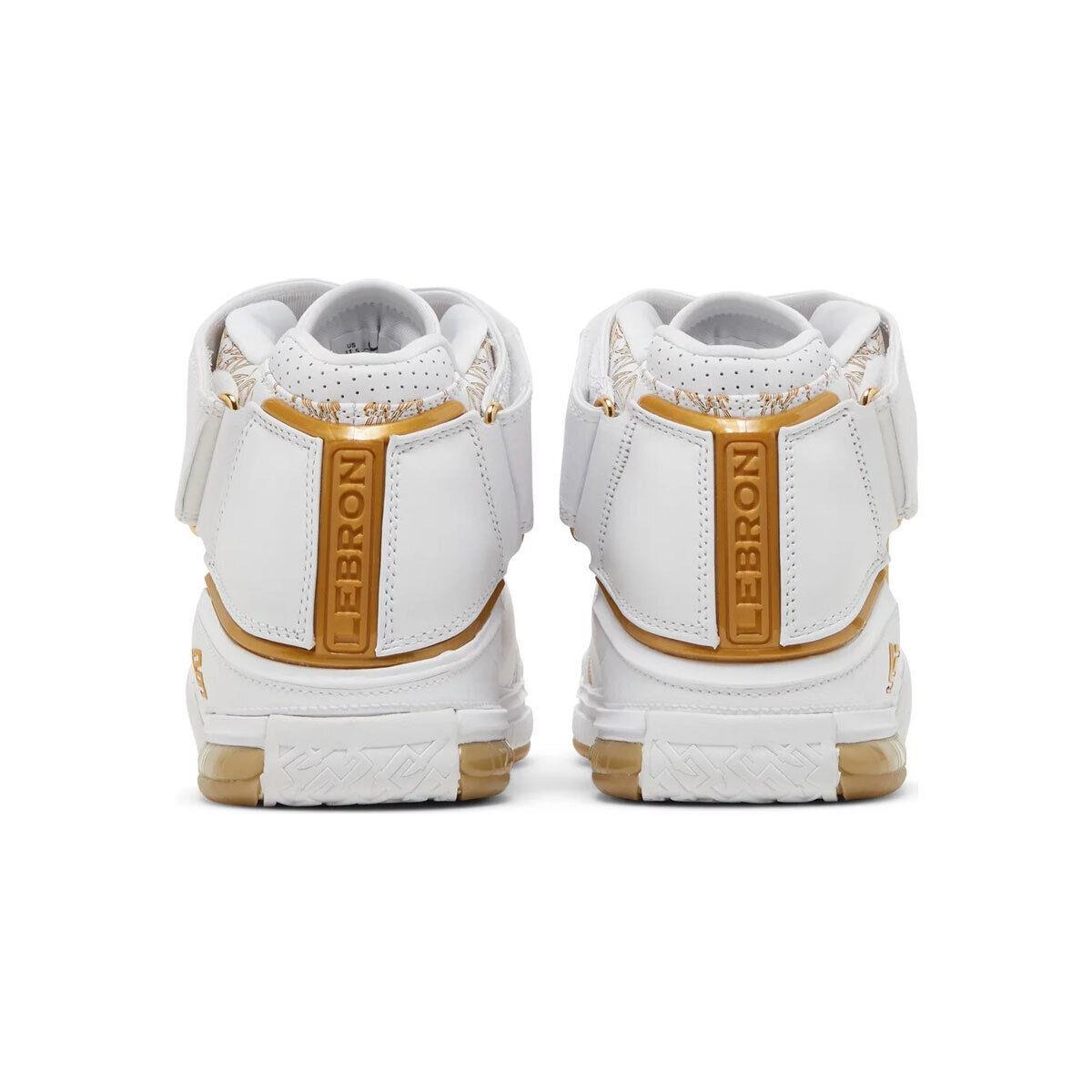 Nike Men`s Lebron 9 Zoom 2 Maccabi 2022 DJ4892-100 White/gold/crimson SZ 5-15 - White/Gold/Crimson