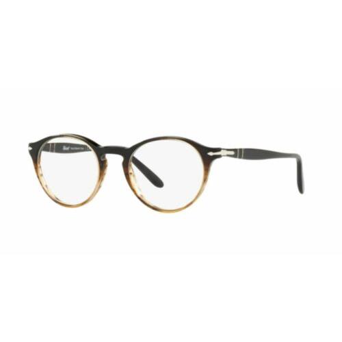 Persol 0PO 3092 V 9052 Grad Black Striped Brown Eyeglasses
