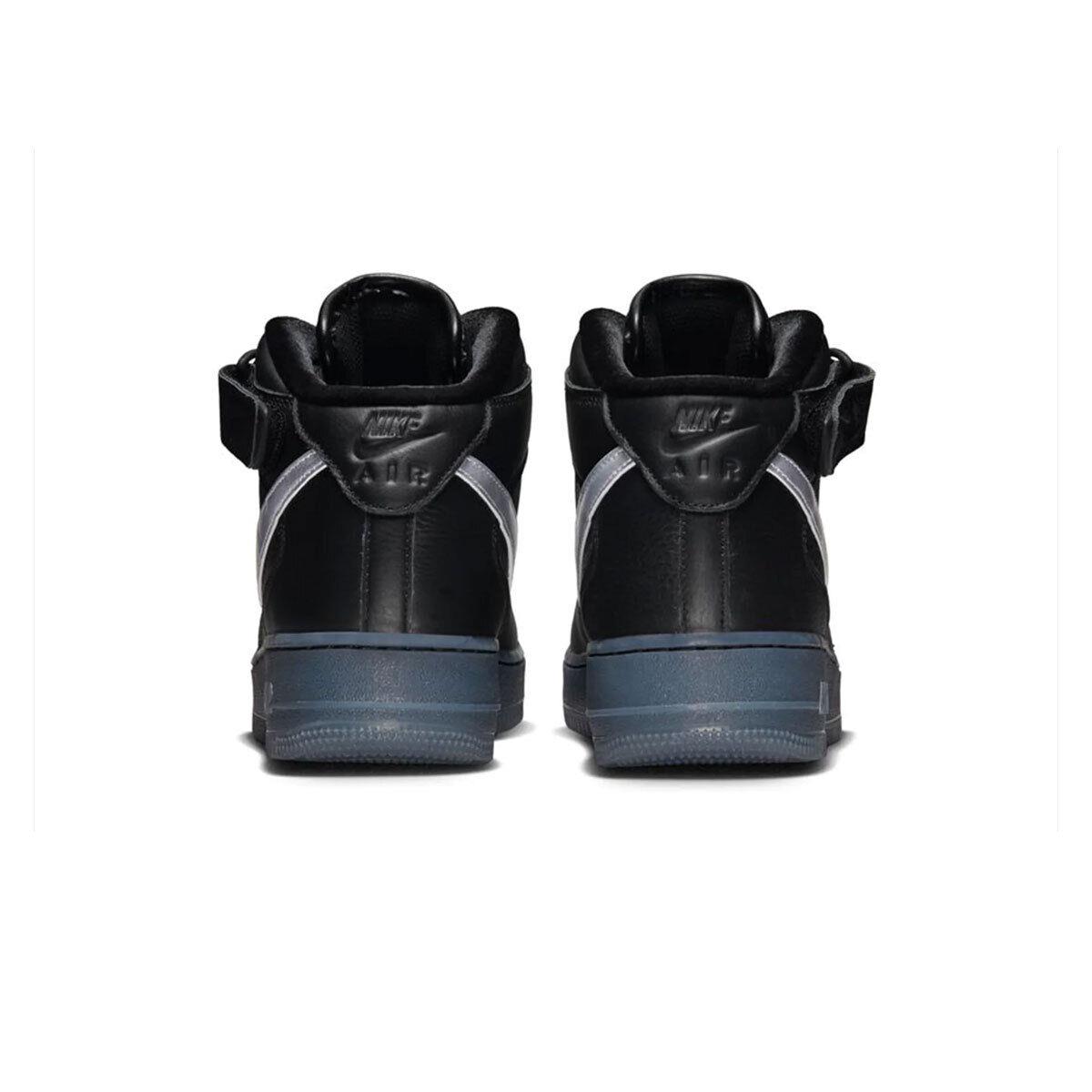 Nike Men`s Air Force 1 Mid Prm DX3061-001 Black Metallic/silver SZ 7-15 - Black Metallic/Silver