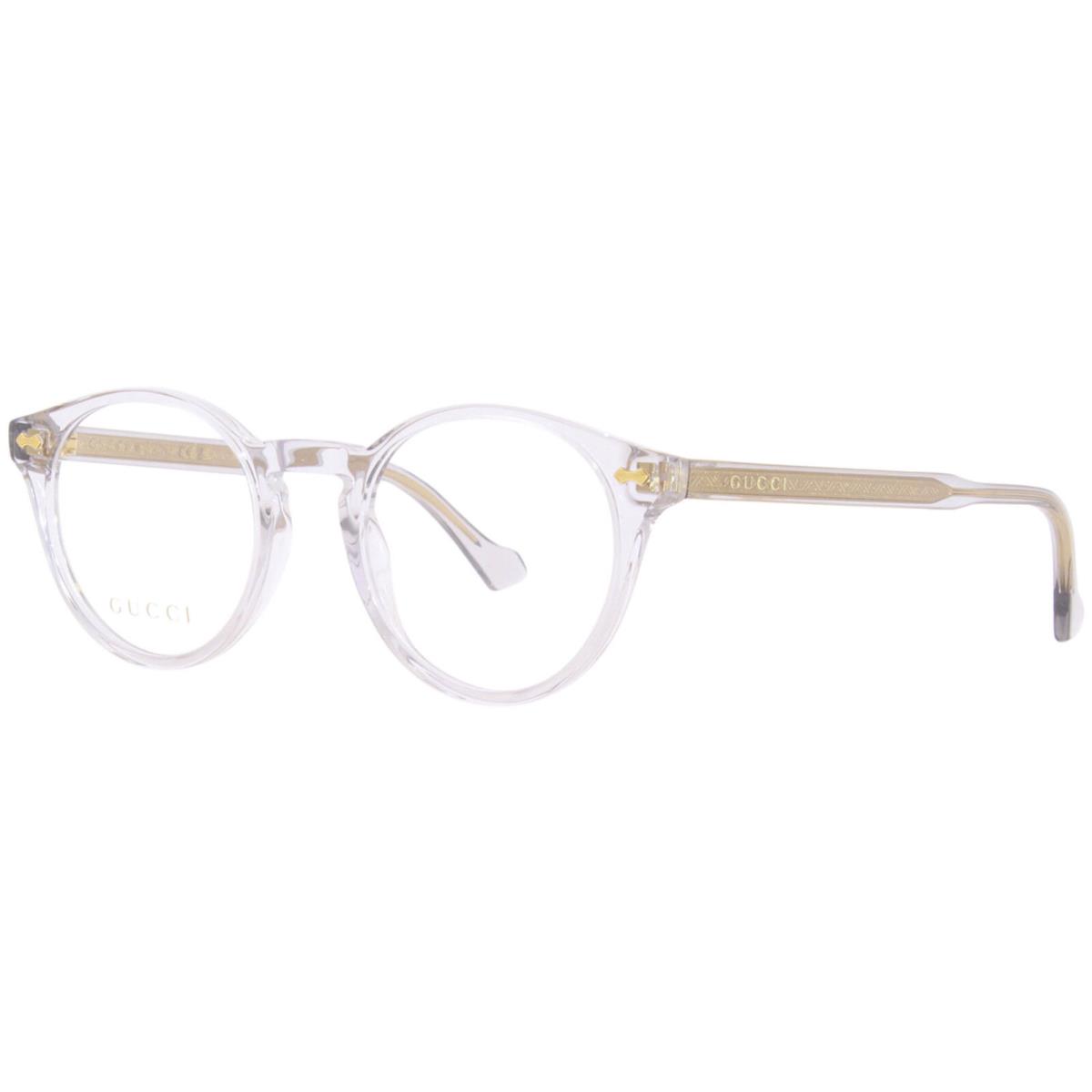 Gucci GG0738O 006 Eyeglasses Frame Grey Full Rim Round Shape 48mm