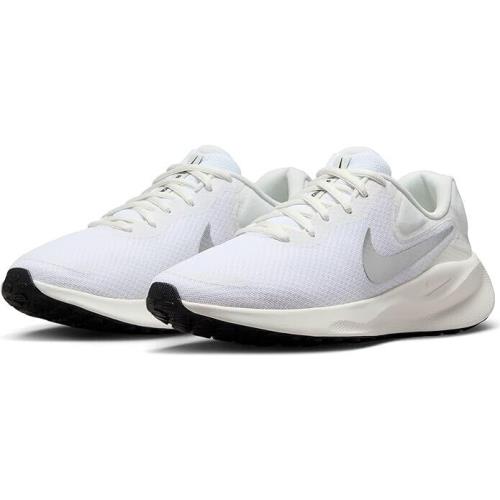 Nike Revolution 7 Mens Size 9.5 Shoes FB2208 101 White Sail Metallic Silver - Multicolor