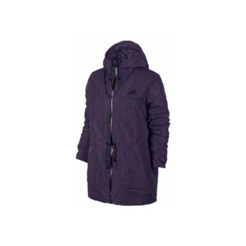 Nike Women`s Hooded Parka Jacket Purple Sz XL 805080-524