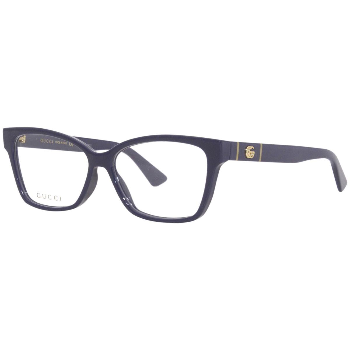 Gucci GG0634O 004 Eyeglasses Frame Women`s Blue Full Rim Rectangular 55mm