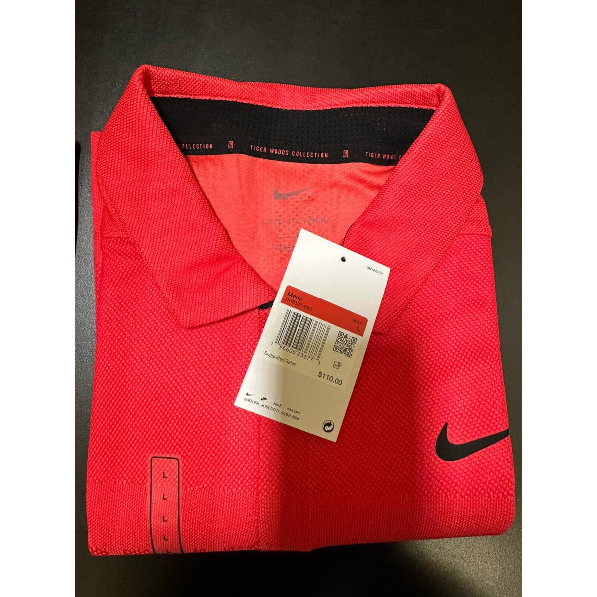 2024-Mens Nike Dri-fit Adv TW Tiger Woods Golf Polo Shirt DR5324 Large