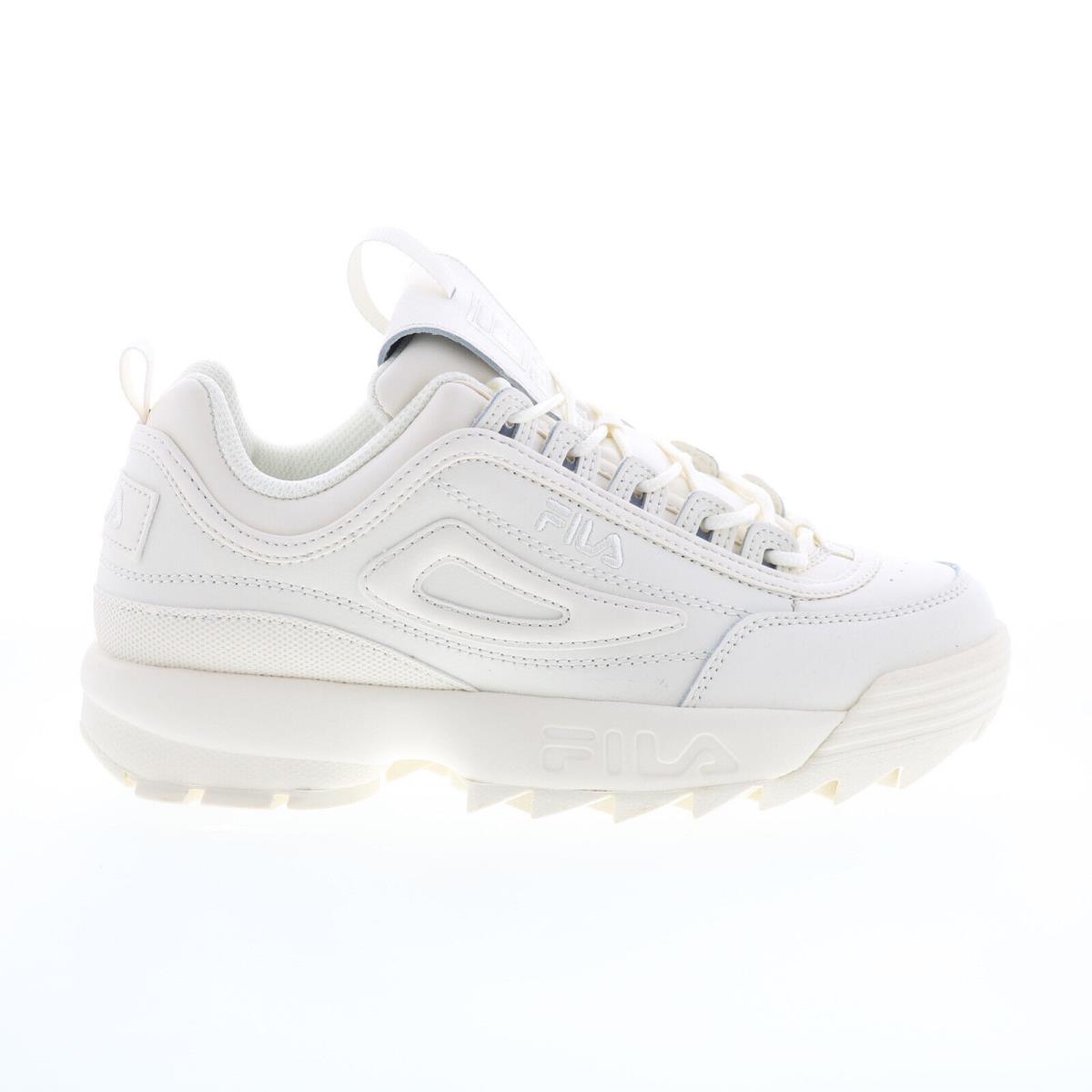 Fila Disruptor II Premium 5XM02263-100 Womens White Lifestyle Sneakers Shoes - White