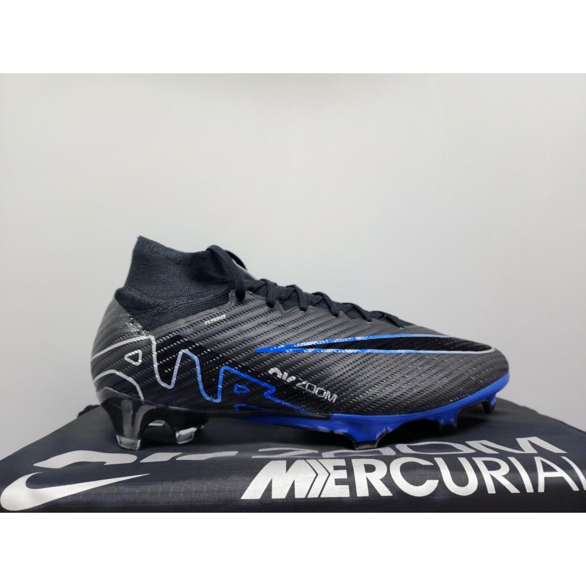 Nike Mercurial Zoom Superfly 9 Elite FG Black Soccer Cleats DJ4977-040 Size 7 - Multicolor