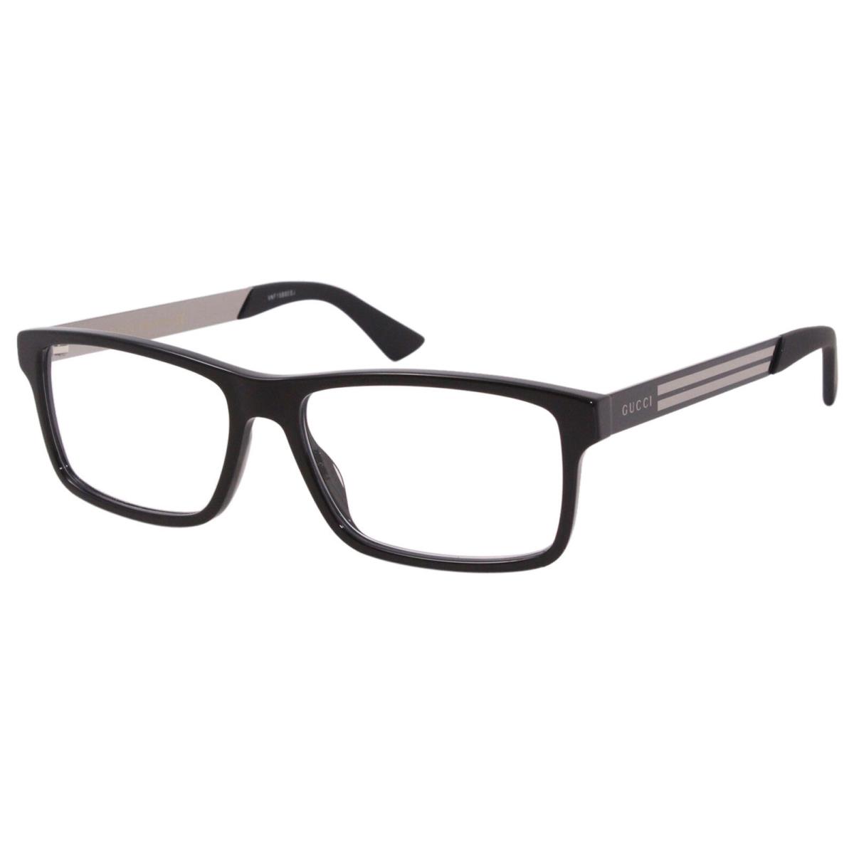 Gucci Web GG0692O 004 Eyeglasses Men`s Black Full Rim Optical Frame 57mm - Frame: Black