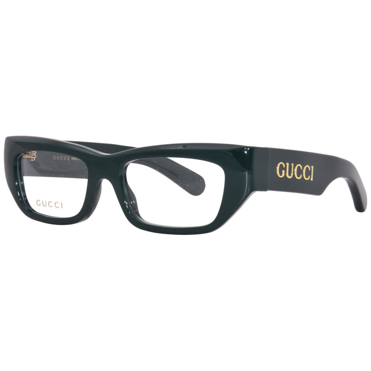 Gucci GG1297O 002 Eyeglasses Men`s Blue Full Rim Rectangle Shape 53mm