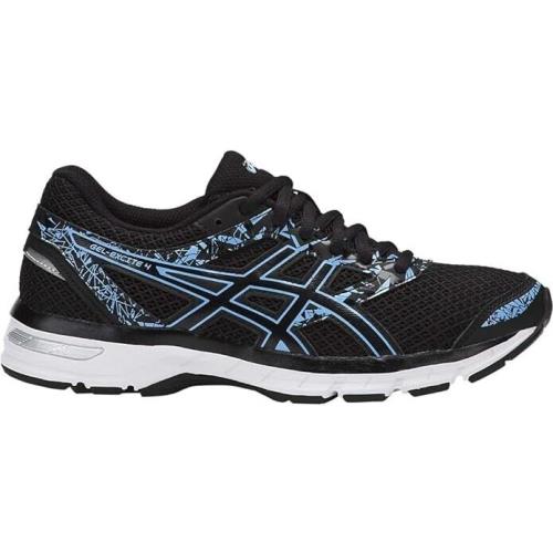 Asics Womens Gel-excite 4 Casual Sneakers Athletic Shoes Black/blue US 7M - Black/Blue