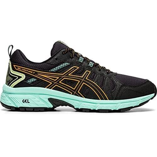 Asics Womens Gel-venture 7 Trail Running Shoe Black/orange Sneakers US 11M - Black/Orange