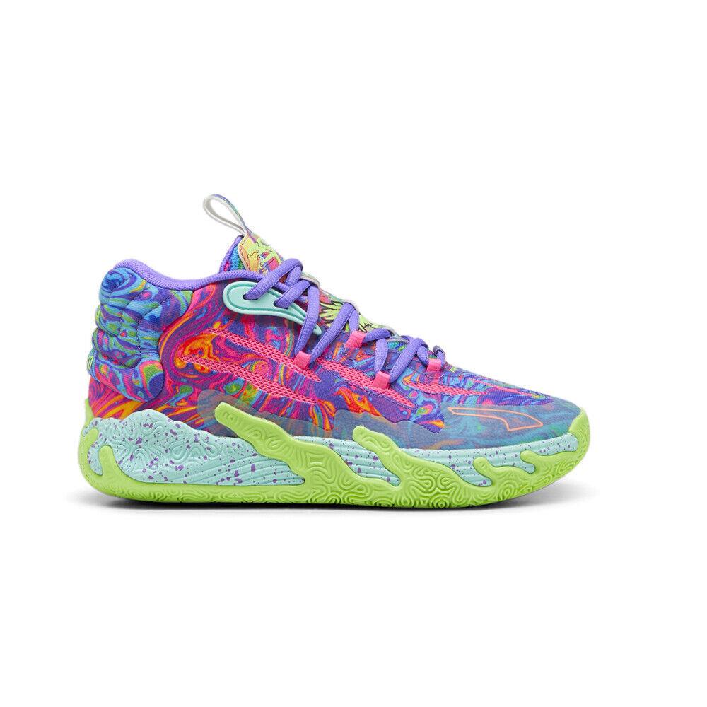 Puma Mb.03 Be You Basketball Youth Girls Multi Purple Sneakers Athletic Shoes - Multi, Purple