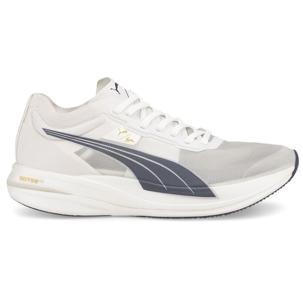 Puma Tracksmith X Deviate Nitro Elite Racer Running Mens White Sneakers Athleti - White