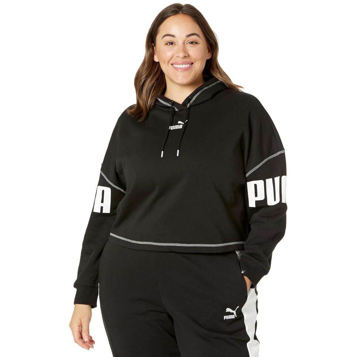 Woman`s Hoodies Sweatshirts Puma Plus Size Power Fleece Hoodie