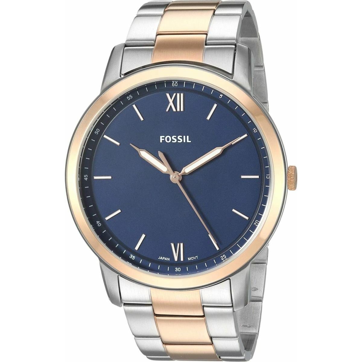 Fossil Men`s The Minimalist Three-hand Two-tone Stainless Steel Watch FS5498