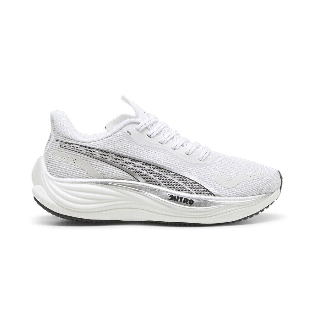 Puma Velocity Nitro 3 Running Womens White Sneakers Athletic Shoes 37774905 - White