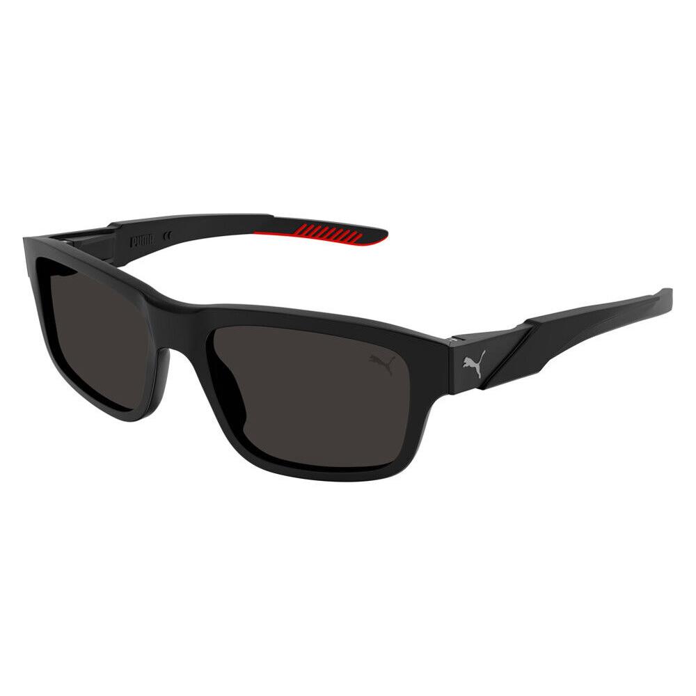 Puma PU0359S Sunglasses Men Black Smoke Rectangle 56mm