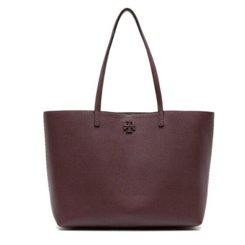 Tory Burch Mcgraw Leather Tote in Wine W/dust Bag Retails