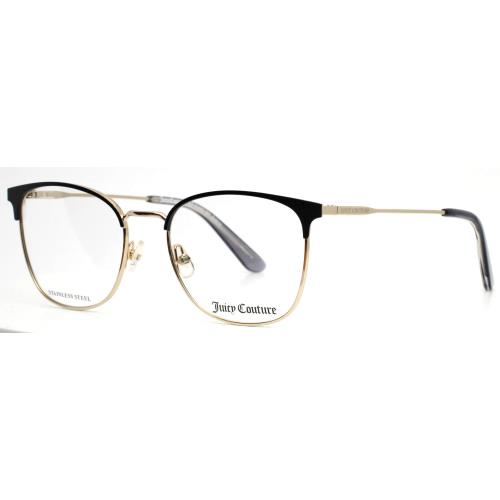 Juicy Couture JU212 003 Black Gold Womens Round Eyeglasses 51-18-140 B:42