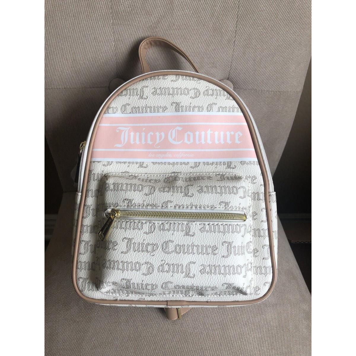 Juicy Couture Billboard Backpack Pecan White Beige Mini Backpack