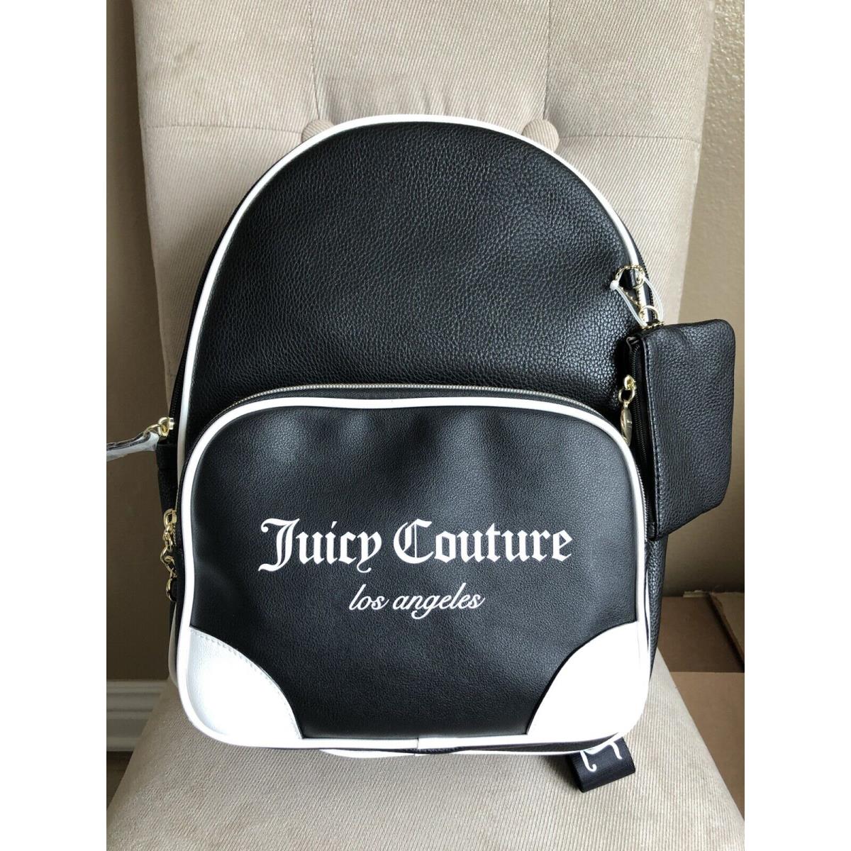 Juicy Couture Black White Fashionista Sports Backpack Y2K