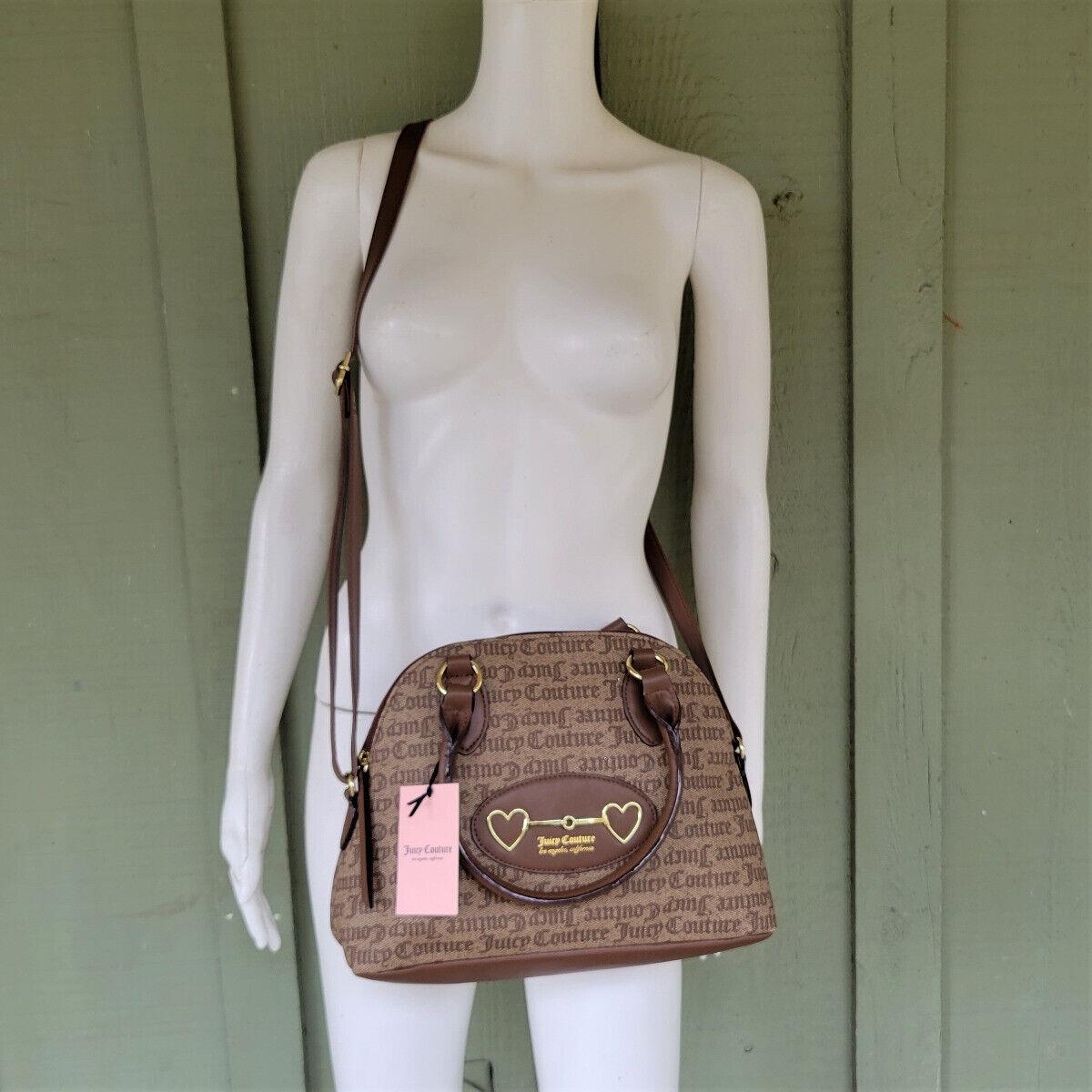 Juicy Couture Gothic Status Brown Heart to Heart Dome Satchel Bag