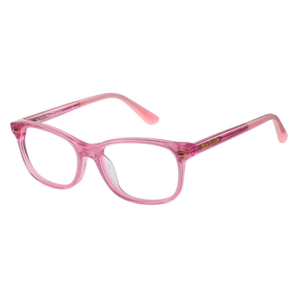 Juicy Couture 933 Eyeglasses 0W66 Pink Glitter Rectangle 48mm