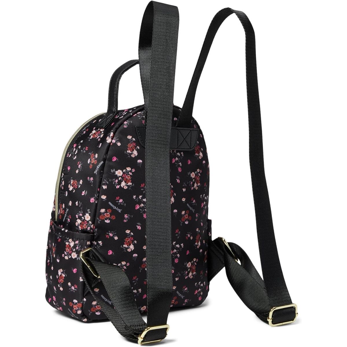 Juicy Couture Ditzy Rose Black Multi Rosie Mini Backpack Women Backpacks